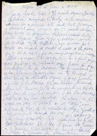 Carta de Francisco Rabal a su familia. México, 24 de enero de 1959