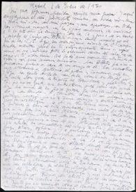 Carta de Francisco Rabal a Asunción Balaguer. Madrid, 1 de enero de 1950