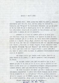 Carta de Luis Buñuel a Francisco Rabal. México, 4 de abril de 1966