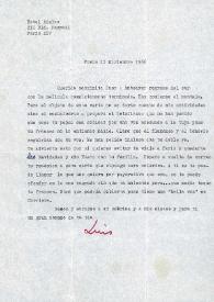 Carta de Luis Buñuel a Francisco Rabal. París, 15 de diciembre de 1966
