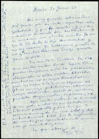 Carta de Luis Buñuel a Francisco Rabal. México, 30 de junio de 1969