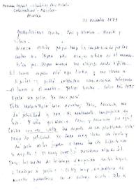 Carta de Carmen Laforet a Francisco, Asunción, Benito y Silvia. Murcia, 21 de diciembre de 1974