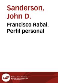 Francisco Rabal. Perfil personal