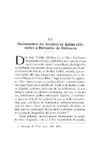 Documentos del Archivo de Indias referentes a Bernardo de Balbuena