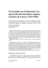 Un krausista en el laboratorio. La aportación del naturalista Augusto González de Linares (1845-1904)