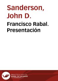 Francisco Rabal. Presentación