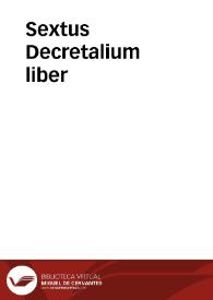 Sextus Decretalium liber