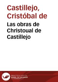 Las obras de Christoual de Castillejo