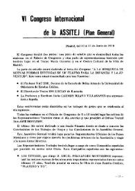 VI Congreso Internacional de la ASSITEJ (Plan General)