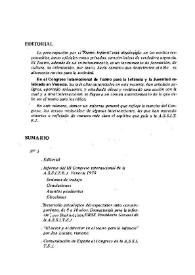 Boletín Informativo de la Asociación Española de Teatro para la Infancia y la Juventud, núm. 3. Editorial