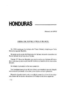 Informe de Honduras. Forma del teatro juvenil e infantil