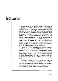 Boletín Iberoamericano de Teatro para la Infancia y la Juventud, núm. 33 (abril-septiembre 1984). Editorial