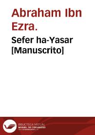 Sefer ha-Yasar  [Manuscrito]