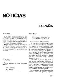 Boletín Iberoamericano de Teatro para la Infancia y la Juventud, núm. 28 (enero-marzo 1983). Noticias