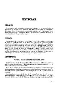 Boletín Iberoamericano de Teatro para la Infancia y la Juventud, núm. 43 (octubre-diciembre 1988). Noticias