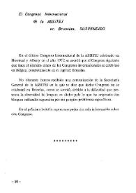 El Congreso Internacional de ASSITEJ suspendido en Bruselas. Nota de la Secretaría General de la ASSITEJ