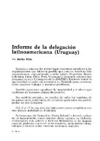Informe de las delegación latinoamericana (Uruguay)