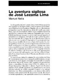 La aventura sigilosa de José Lezama Lima