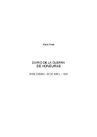 Diario de la Guerra de Honduras: 30 de enero-30 de abril 1924