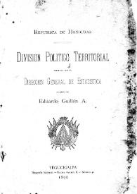 División político territorial formada por la Dirección General de Estadística
