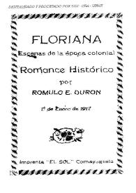 Floriana. Escenas de la época colonial: romance histórico