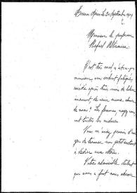 Carta de Marguerite Lasson a Rafael Altamira. Buenos Aires, 30 de septiembre de 1909