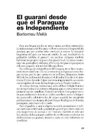 El guaraní desde que el Paraguay es independiente