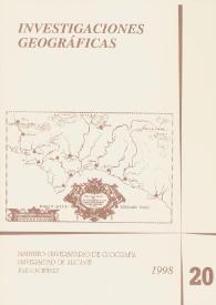 Investigaciones Geográficas. Núm. 20, 1998