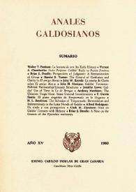 Anales galdosianos. Año XV, 1980