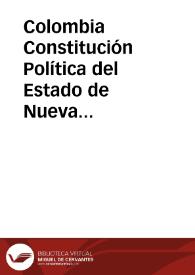 Constitución Política del Estado de Nueva Granada de 1832