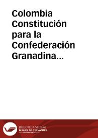 Constitución para la Confederación Granadina de 1858