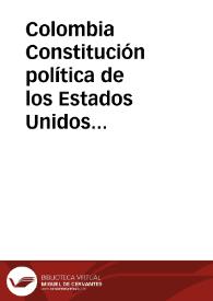Constitución política de los Estados Unidos de Colombia de 1863