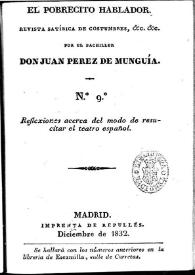 El Pobrecito Hablador : revista satírica de costumbres. Núm. 9 diciembre de 1832