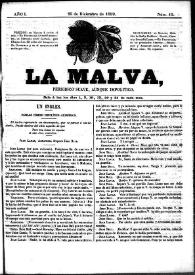 La Malva : periódico suave, aunque impolítico. Núm. 12, 25 de diciembre de 1859