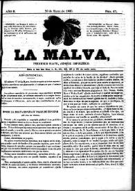 La Malva : periódico suave, aunque impolítico. Núm. 17, 20 de enero de 1860