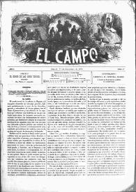 El Campo. Núm. 1, 1 de diciembre de 1876