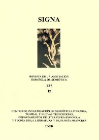 Signa : revista de la Asociación Española de Semiótica. Núm. 12, 2003