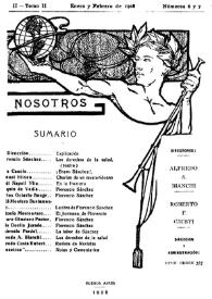 Nosotros [Buenos Aires]. Tomo II, núm. 6-7, enero-febrero de 1908