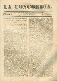 La Concordia. Tomo I, semestre I, núm. 4, 22 de enero de 1844