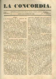 La Concordia. Tomo I, semestre I, núm. 8, 19 de febrero de 1844