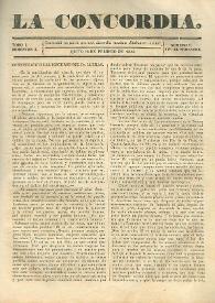 La Concordia. Tomo I, semestre I, núm. 9, 26 de febrero de 1844