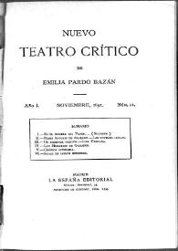Nuevo Teatro Crítico. Año I, núm. 11, noviembre de 1891