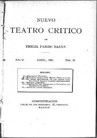 Nuevo Teatro Crítico. Año II, núm. 16, abril de 1892