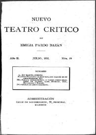 Nuevo Teatro Crítico. Año II, núm. 19, julio de 1892