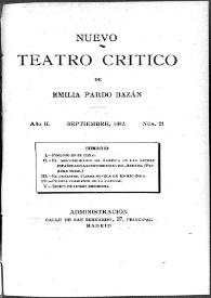 Nuevo Teatro Crítico. Año II, núm. 21, septiembre de 1892