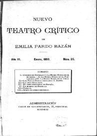 Nuevo Teatro Crítico. Año III, núm. 25, enero de 1893