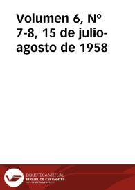 Ibérica por la libertad. Volumen 6, Nº 7-8, 15 de julio-agosto de 1958