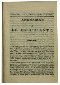 Abenamar y el estudiante. Núm. 22, jueves 14 de febrero de 1839