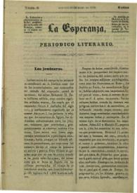 La esperanza : periódico literario. Núm. 8, domingo 26 de mayo de 1839