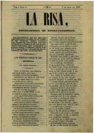 La risa : enciclopedia de extravagancias. Tom. I, Núm. 6º, 7 de mayo de 1843